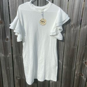 Hayden Los Angeles Dress | White Ruffle Sleeves